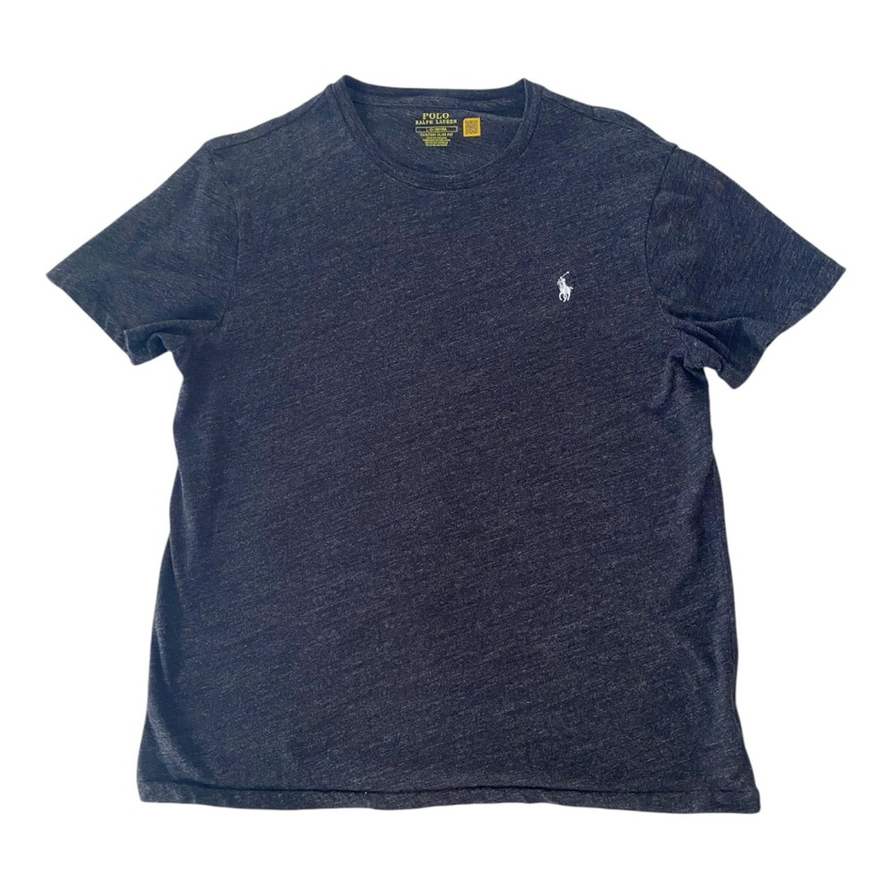 Polo Ralph Lauren Heathered Black Short Sleeve T Shirt Men’s Slim Fit Size L